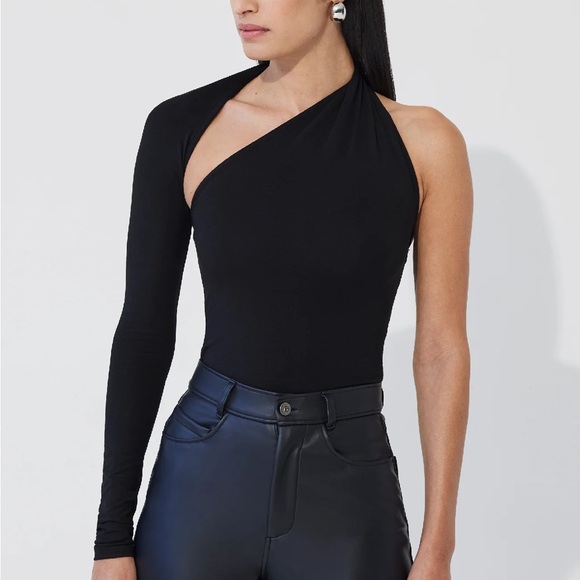 Marcella NYC Tops - Marcella Manhattan Black One-Shoulder Top